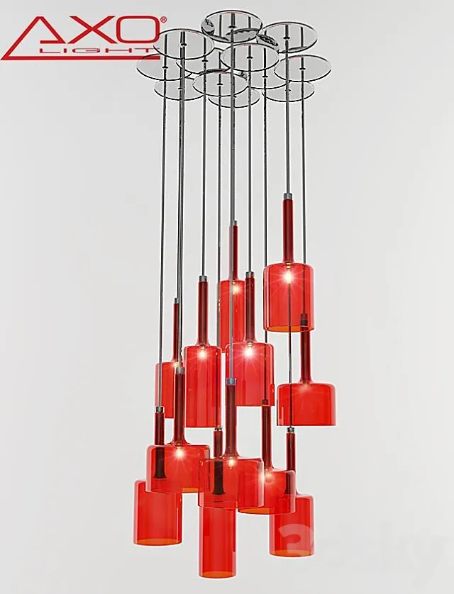 AXO LIGHT _ Spillray SP SPILL 12 red 3DModel AXO LIGHT _ Spillray SP SPILL 12 red 3DModel