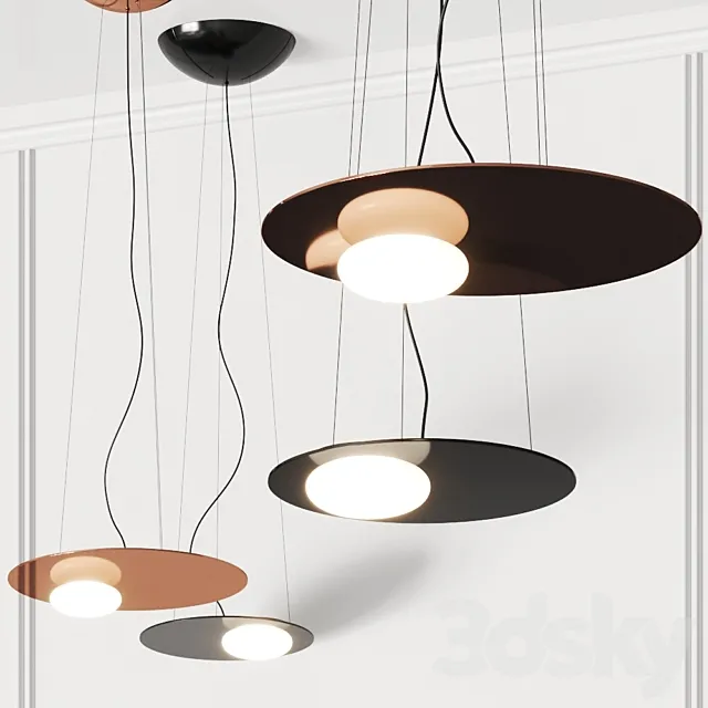 Axolight Kwic Pendant Lamps 3DModel Axolight Kwic Pendant Lamps 3DModel