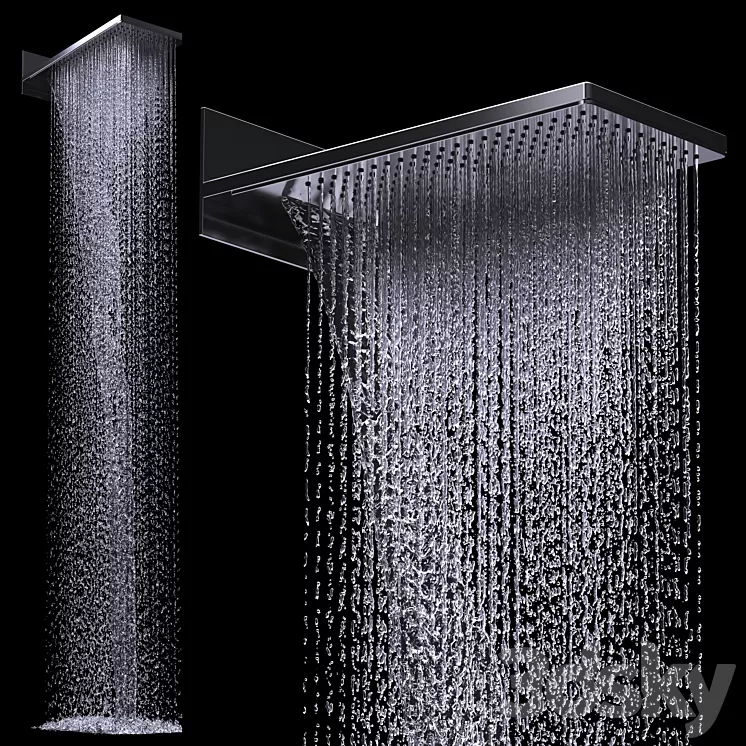 AXOR Overhead shower 250/580 3jet 3D Model