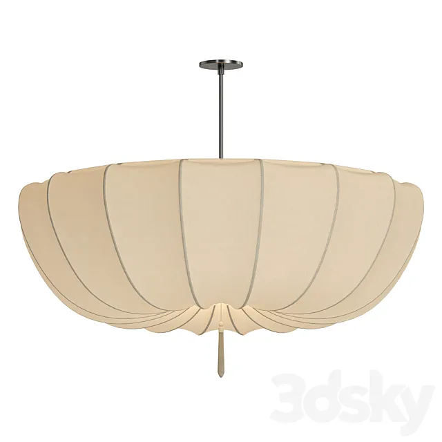 Axya French Cream Chandelier 3D Model