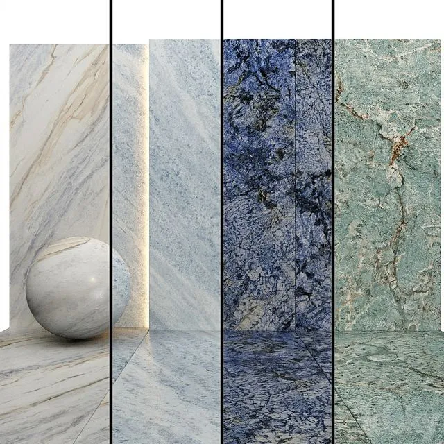 AY Slab Marble Set 016 3D Model AY Slab Marble Set 016 3D Model