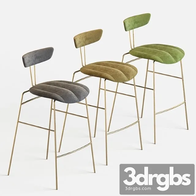 Ayla barstool 2 3D Model Download