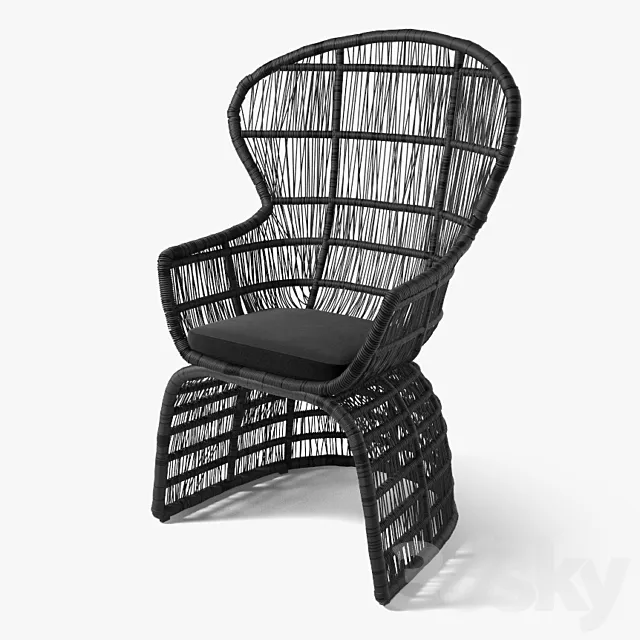 B & B Crinoline Armchair 3D Model