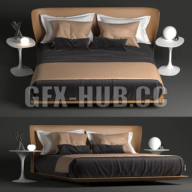 b & b italia alys bed 3D Model