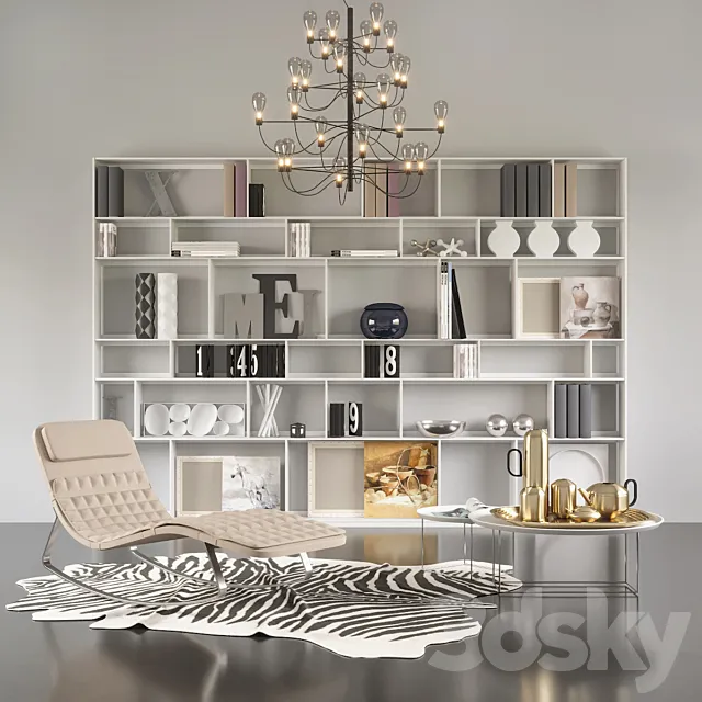 B & b Italia Decor Set 2 3DModel