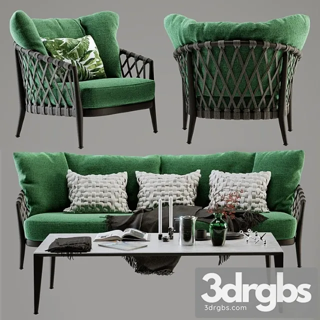 B & b italia erica sofa and chair 2 3D Model Download B & b italia erica sofa and chair 2 3D Model Download