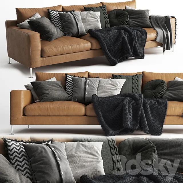 B & B Italia Harry Sofa Scandinavian Set 3DModel