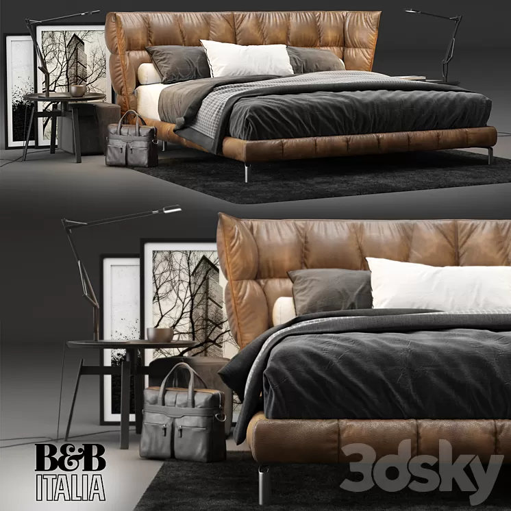 B & B Italia Husk Bed 3D Model