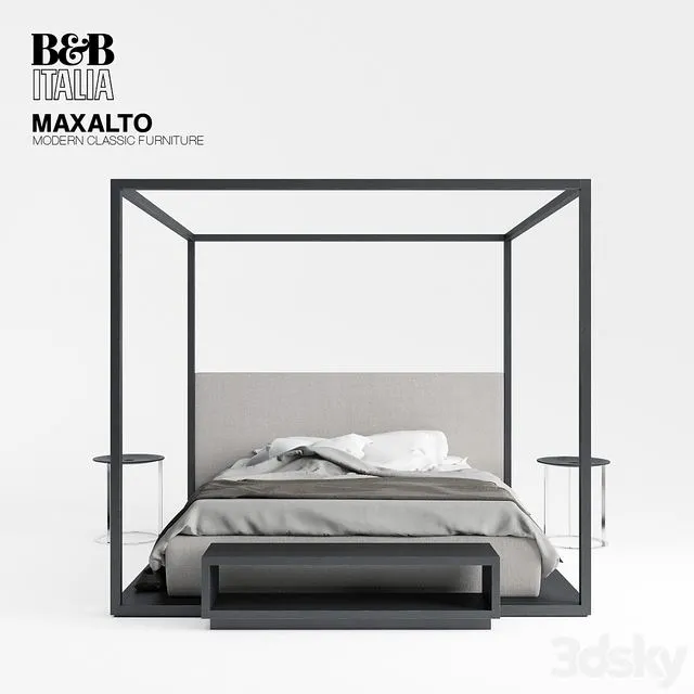 B & B Italia – Maxalto Alcova bed 3D Model B & B Italia – Maxalto Alcova bed 3D Model