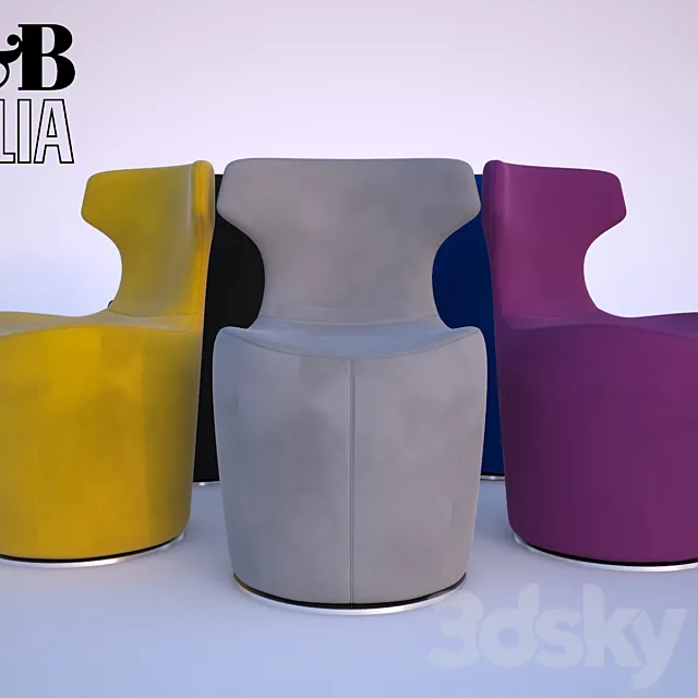 B & B Italia Mini Papilio chair 3D Model