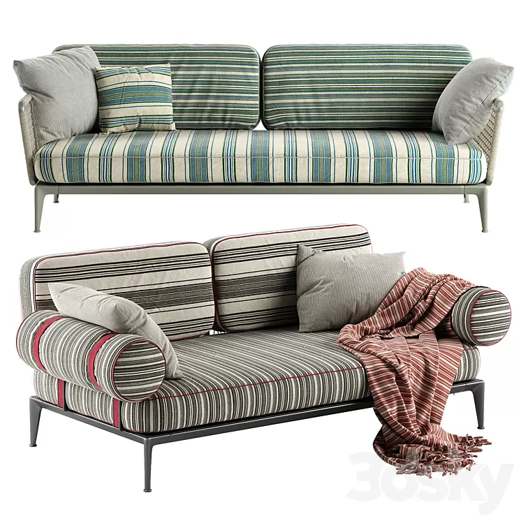 B & B Italia Ribes sofa 1 3D Model Free Download B & B Italia Ribes sofa 1 3D Model Free Download