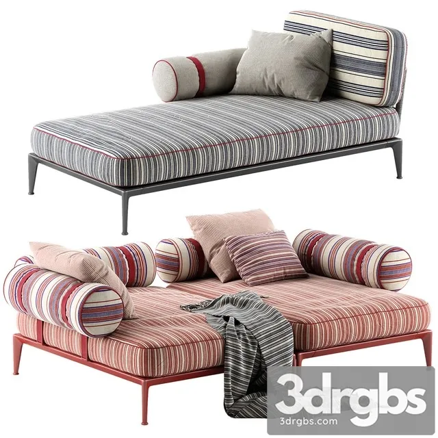 B & B Italia Ribes Sofa 2 3D Model Download B & B Italia Ribes Sofa 2 3D Model Download
