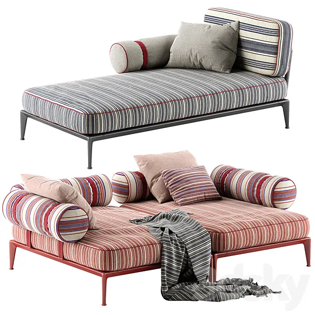 B & B Italia Ribes sofa 2 3DModel