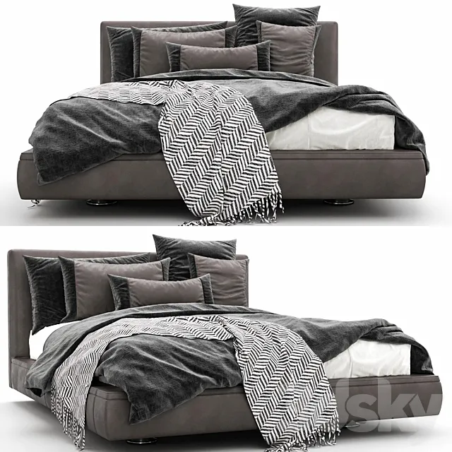 B & B Italia Richard Bed 3D Model B & B Italia Richard Bed 3D Model