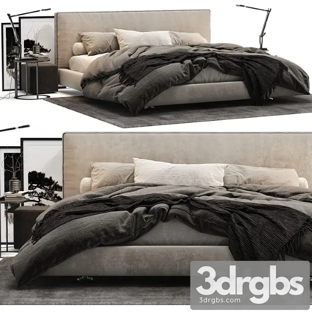 B & b italia richard bed_2 2 3D Model Download B & b italia richard bed_2 2 3D Model Download