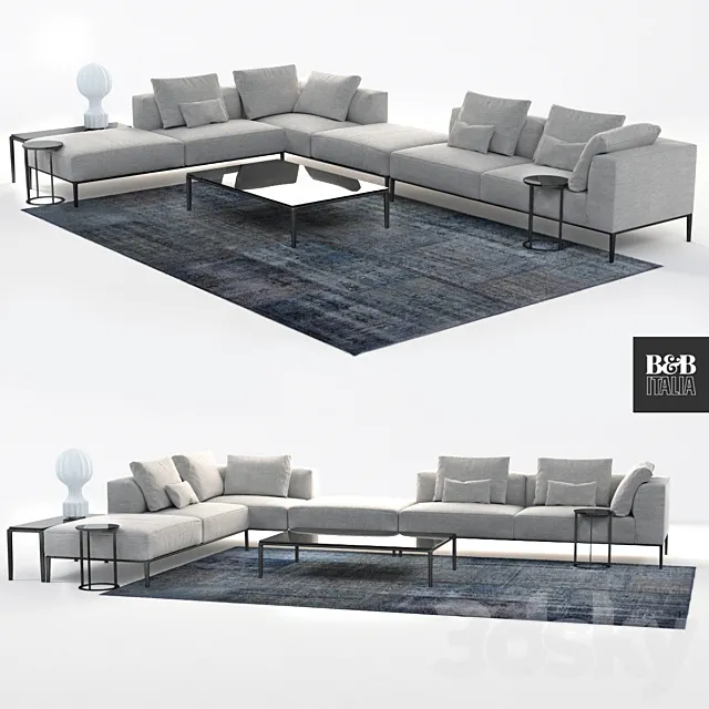 B & B Italia sofa _ michel effe _ 3D Model B & B Italia sofa _ michel effe _ 3D Model