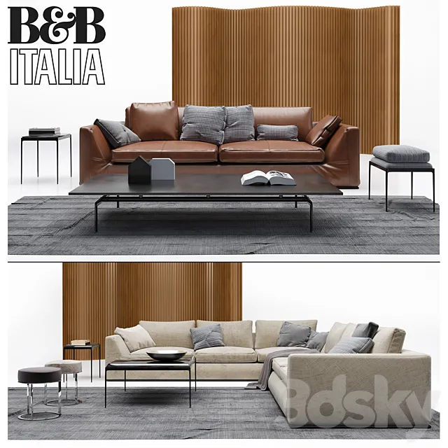B & B Italia Sofa Richard 3DModel B & B Italia Sofa Richard 3DModel