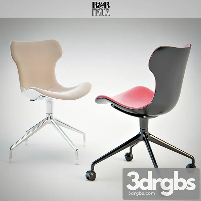 B B Italia Stul Papilio Shell Sh3 Sh4 3D Model Download