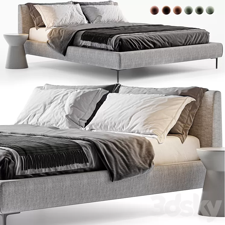 B & B italy Charles bed 3D Model