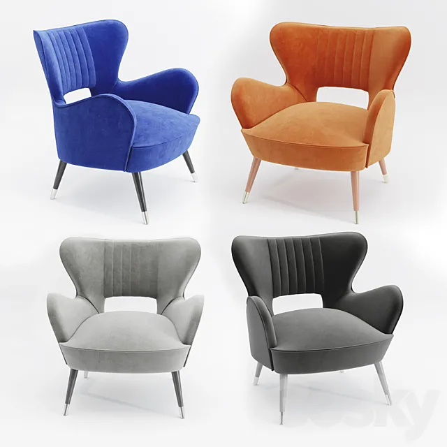 Babe Armchair by Munna 3D Model Babe Armchair by Munna 3D Model