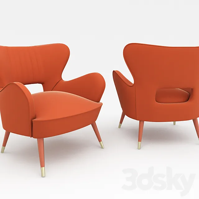 Babe Armchair by Munna 3D Model Babe Armchair by Munna 3D Model
