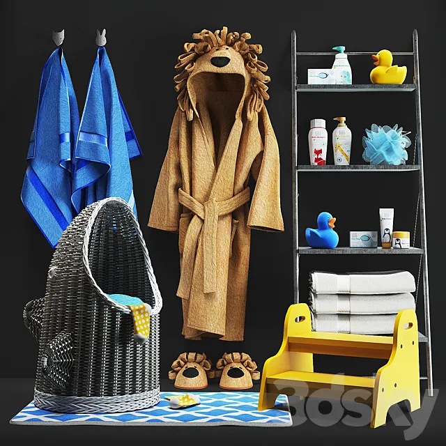 Baby bath set 002 3D Model