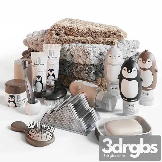 Baby Bath Set 004 3D Model Download