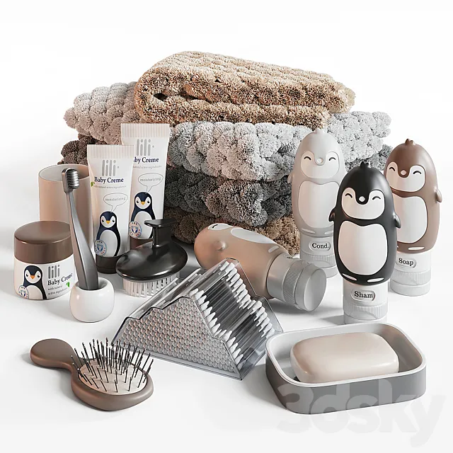 Baby bath set 004 3DModel