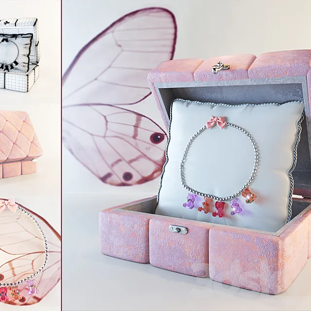 Baby beads in a box 3D Model Baby beads in a box 3D Model