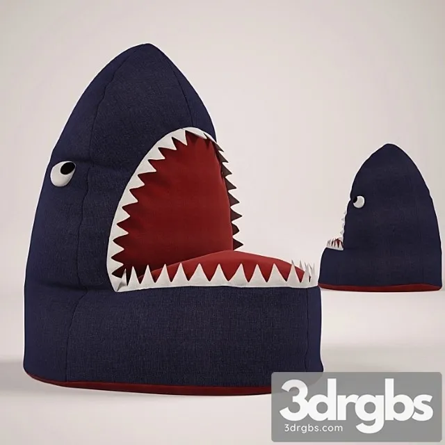 Baby Bean Bag Shark 3D Model Download