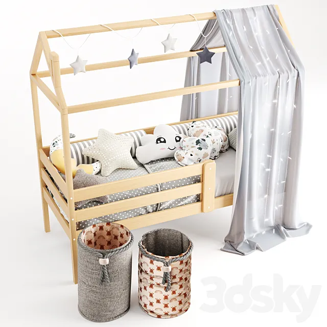 Baby bed 3D Model Baby bed 3D Model