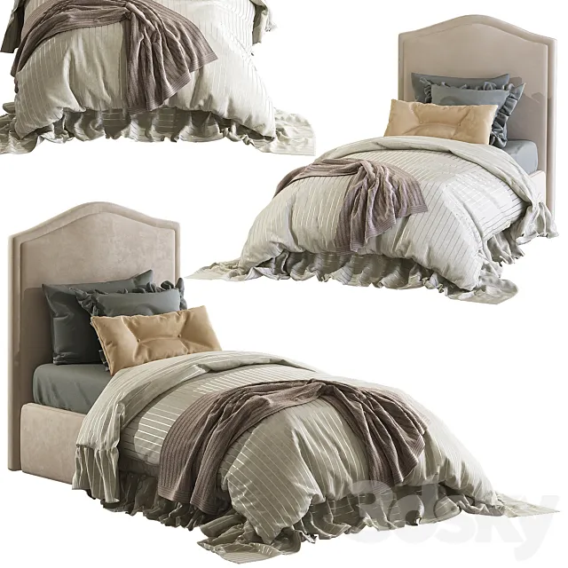 Baby bed with soft back 3D Model Baby bed with soft back 3D Model