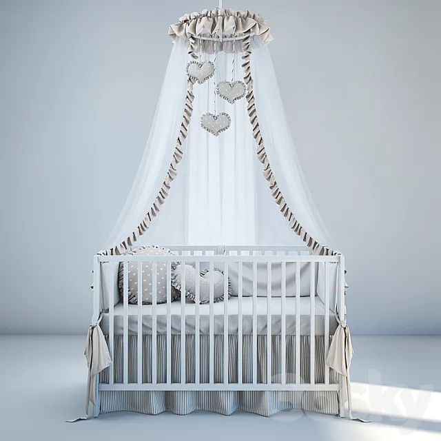 Baby bedding and bed IKEA 3DModel Baby bedding and bed IKEA 3DModel