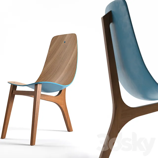 Baby blue chair by Paul Venaille 3D Model