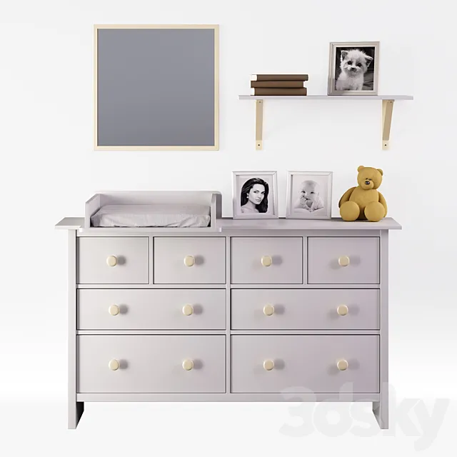 Baby changing table 001 3D Model