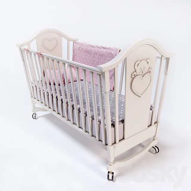 Baby cot Erbesi 3D Model Baby cot Erbesi 3D Model
