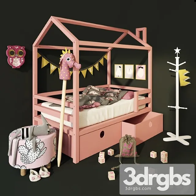 Baby Crown Moon Pine 160×90 Dream House 3D Model Download