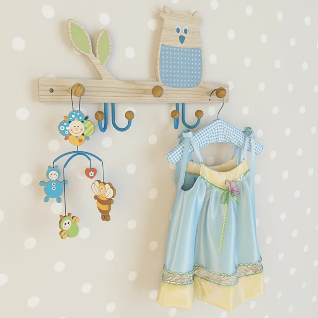 baby dress on a hanger 3DModel