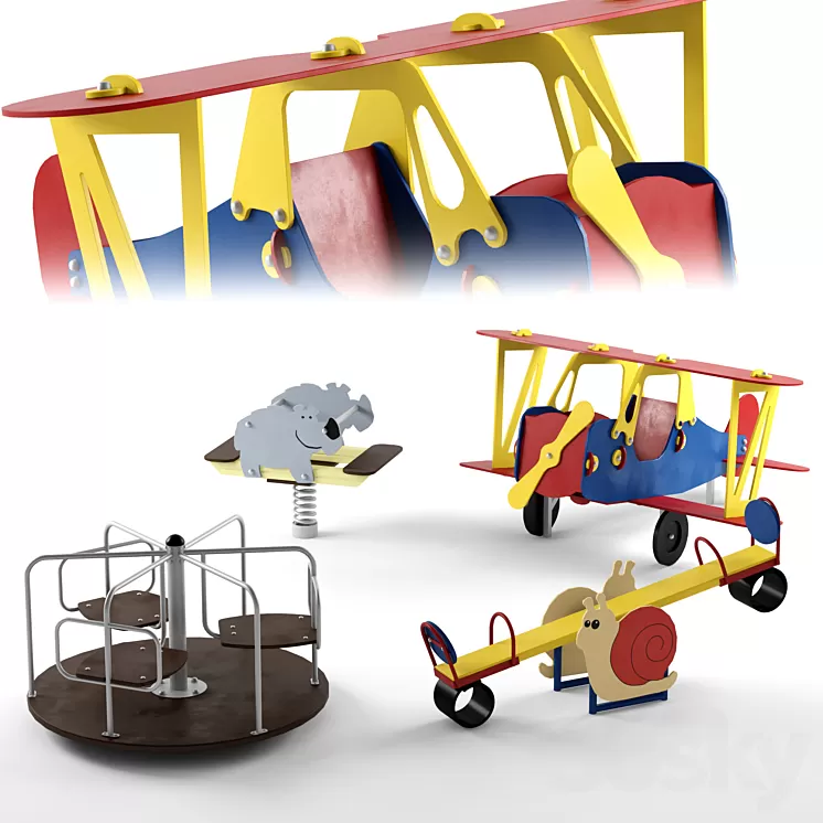 Baby equipment – our yard 001 3D Model Baby equipment – our yard 001 3D Model