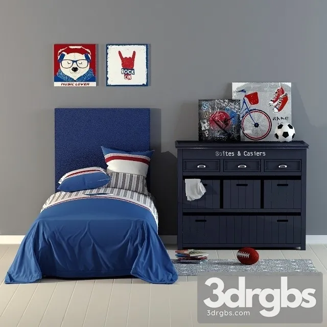 Baby Room Set 05 3D Model Download