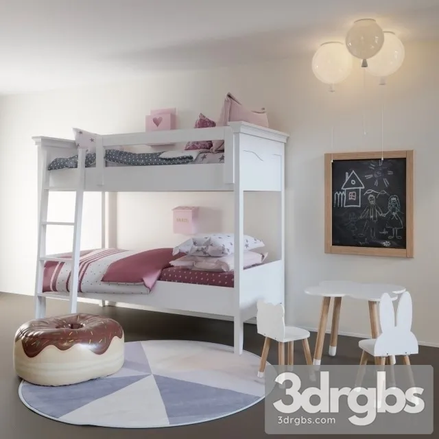 Baby Room Set 06 3D Model Download