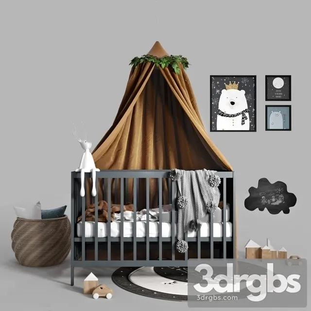 Baby Room Set 08 3D Model Download