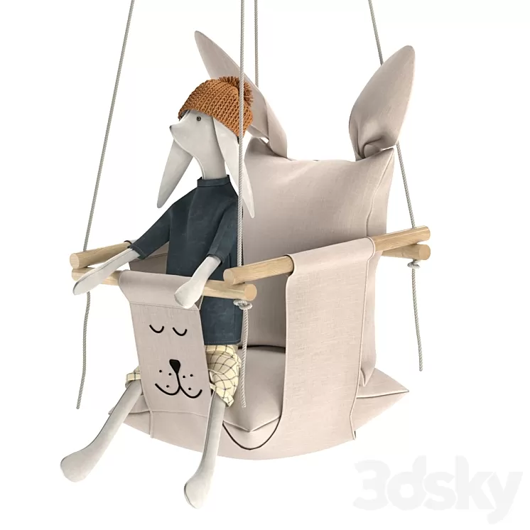 Baby swing set 01 3D Model