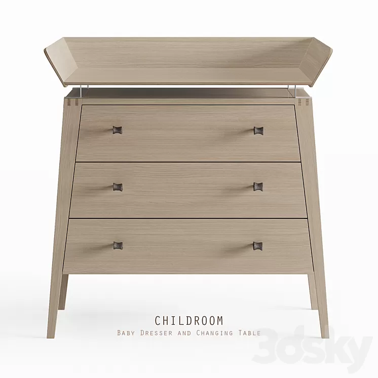 Baby_Dresser_and_Changing_Table 3D Model