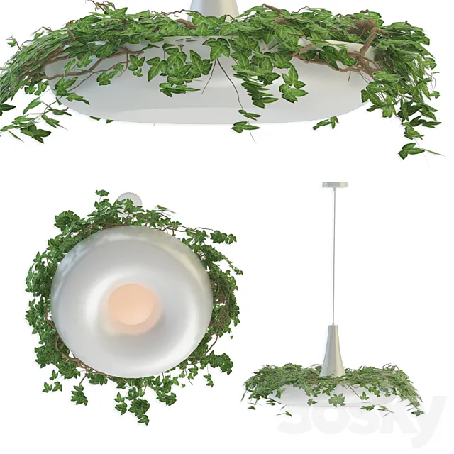 Babylon Light Hanging Lamp Planter 3D Model Babylon Light Hanging Lamp Planter 3D Model