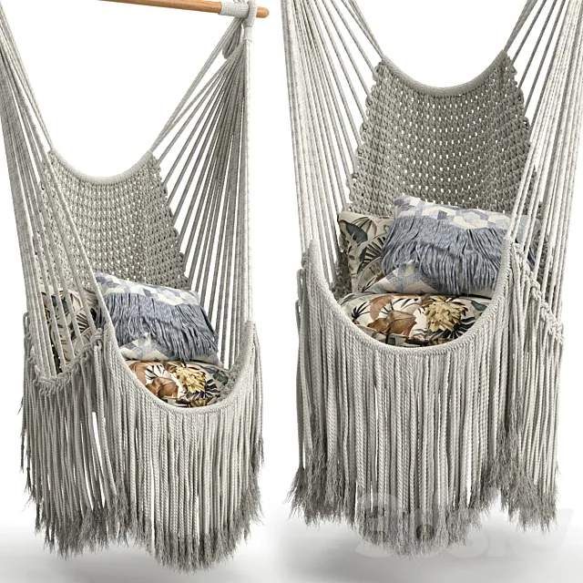 Babylonica Macrame Swing 3D Model Babylonica Macrame Swing 3D Model