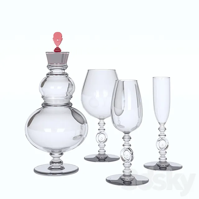 Baccarat L’Ivresse des Bois Carafe Bouchon 3DModel