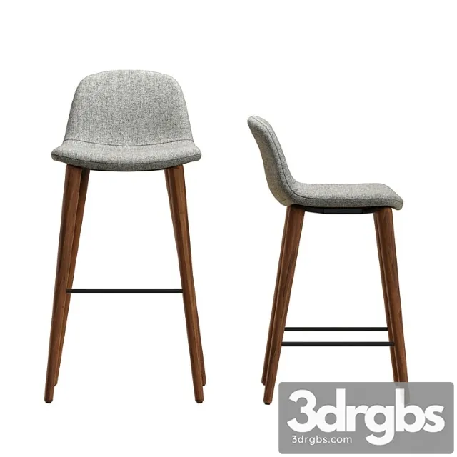 Bacco barstool 2 3D Model Download