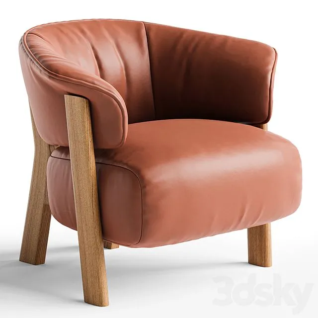 Back Wing Armchair 3D Model
