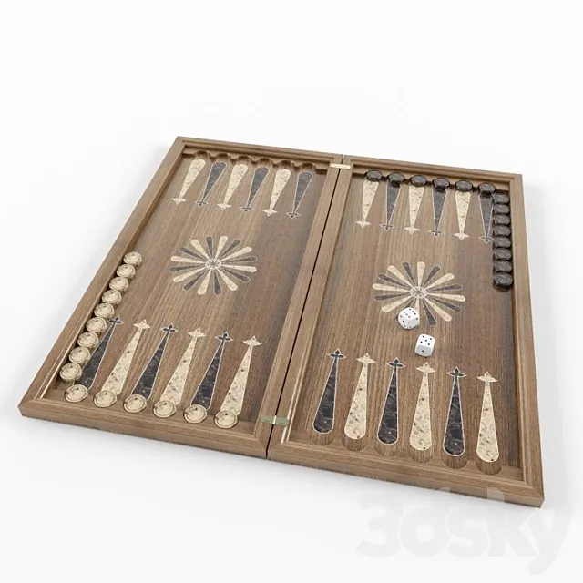 Backgammon 3D Model